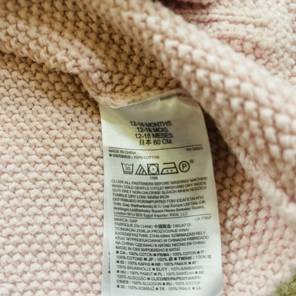 Gap Peplum like Pink textured button swater - Picture 6 of 8